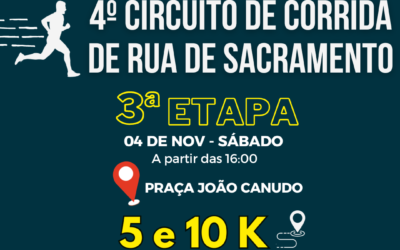 Vem aí a 3ª e última etapa do Circuito de Corrida de Rua Sacramento